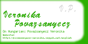 veronika povazsanyecz business card